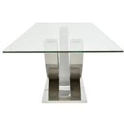 Sofitel Silver Rectangular Dining Table  alternate image, 3 of 5 images.