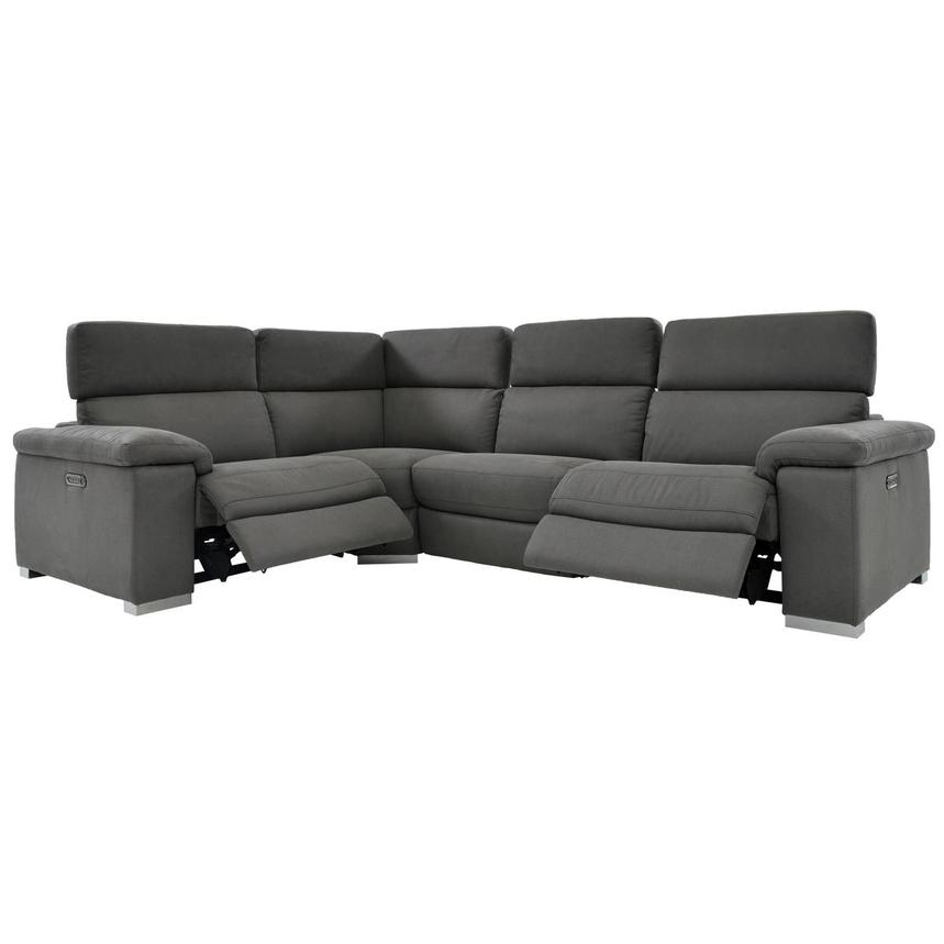 Karly Dark Gray Power Reclining Sectional with 4PCS/2PWR  alternate image, 3 of 9 images.
