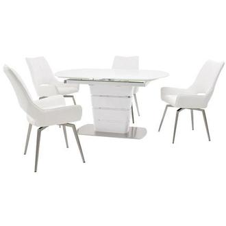 Santal/Kalia White 5-Piece Dining Set