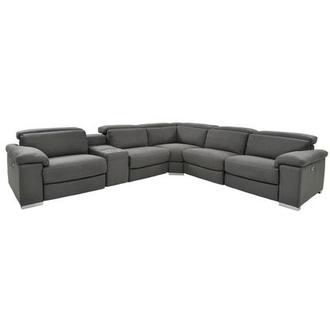 Karly Dark Gray Power Reclining Sectional with 6PCS/3PWR