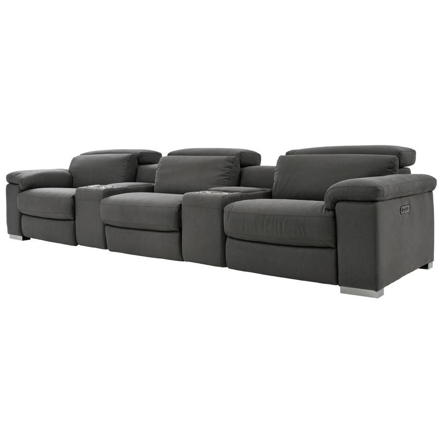 Karly Dark Gray Home Theater Seating with 5PCS/2PWR  alternate image, 3 of 11 images.