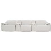 Austin Light Gray Home Theater Leather Seating with 5PCS/3PWR  main image, 1 of 11 images.