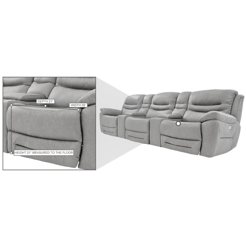 Dan Gray Home Theater Seating with 5PCS/2PWR  alternate image, 8 of 9 images.