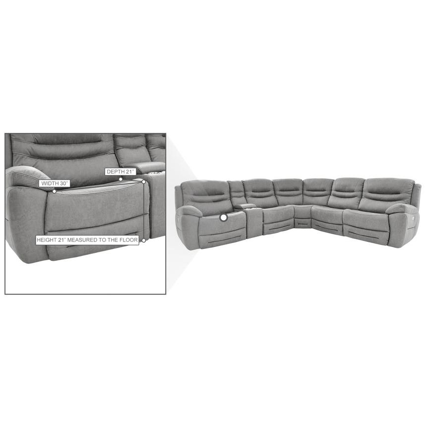 Dan Gray Power Reclining Sectional with 6PCS/3PWR alternate image, 10 of 10 images.