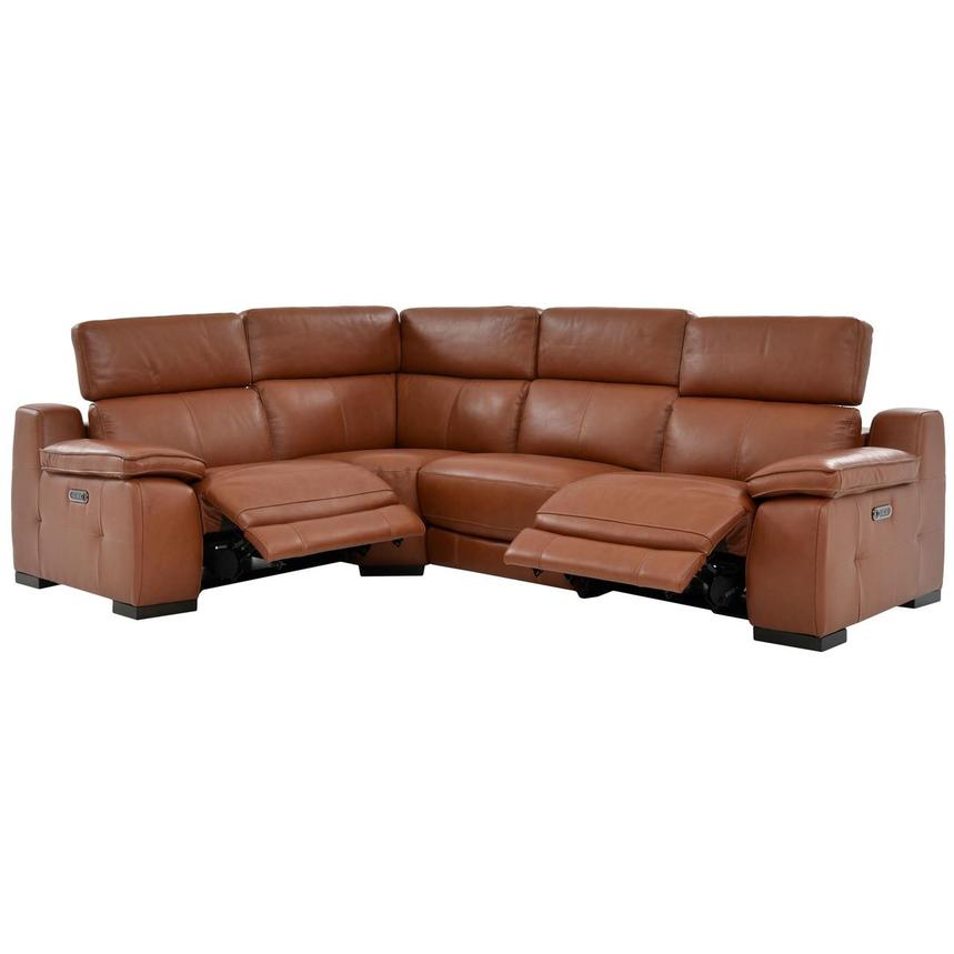 Tan leather corner recliner sofa discount