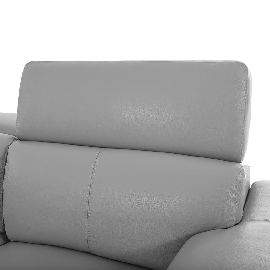 Charlie Light Gray Leather Power Reclining Sectional with 4PCS/2PWR  alternate image, 8 of 14 images.