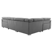 Charlie Gray Leather Power Reclining Sectional with 4PCS/2PWR  alternate image, 5 of 13 images.