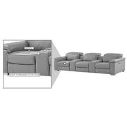 Charlie Light Gray Home Theater Leather Seating with 5PCS/2PWR  alternate image, 15 of 15 images.