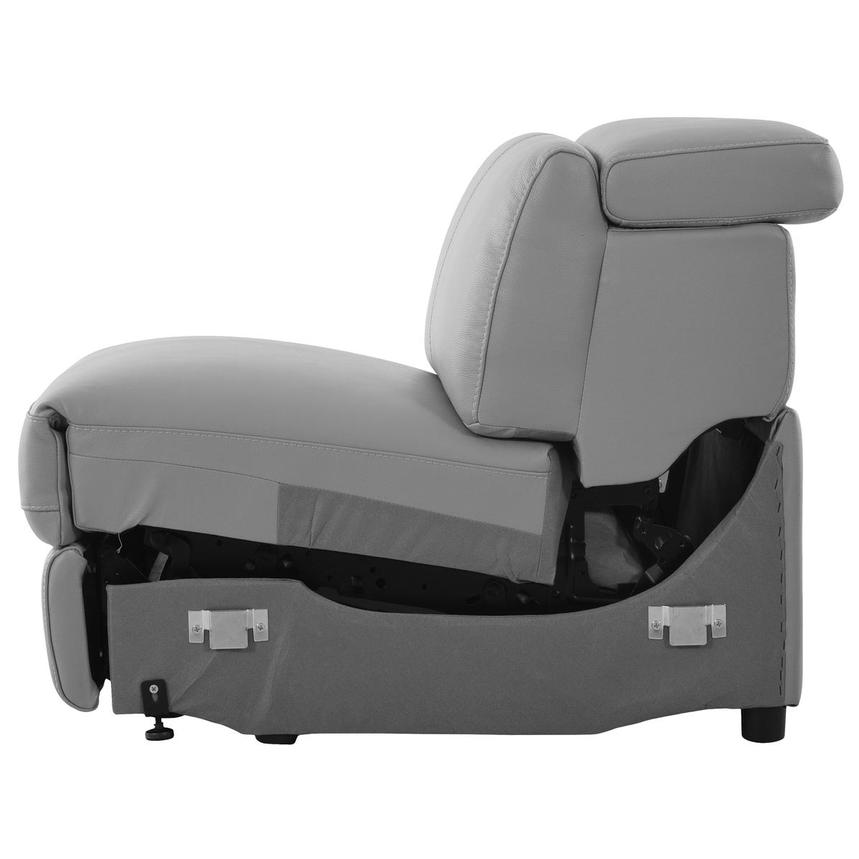 Charlie Light Gray Armless Power Recliner  alternate image, 3 of 5 images.