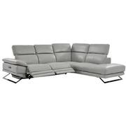 Toronto Silver Leather Power Reclining Sofa w/Right Chaise  alternate image, 3 of 8 images.