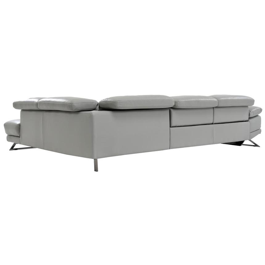 Toronto Light Gray Leather Reclining Sofa W Right Chaise Toronto Light Gray Leather Reclining Sofa W Right Chaise