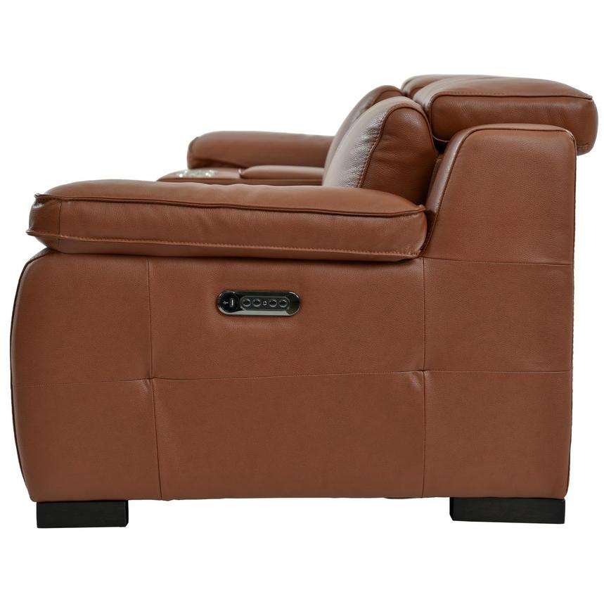 Gian Marco Tan Home Theater Leather Seating with 5PCS/2PWR  alternate image, 4 of 10 images.