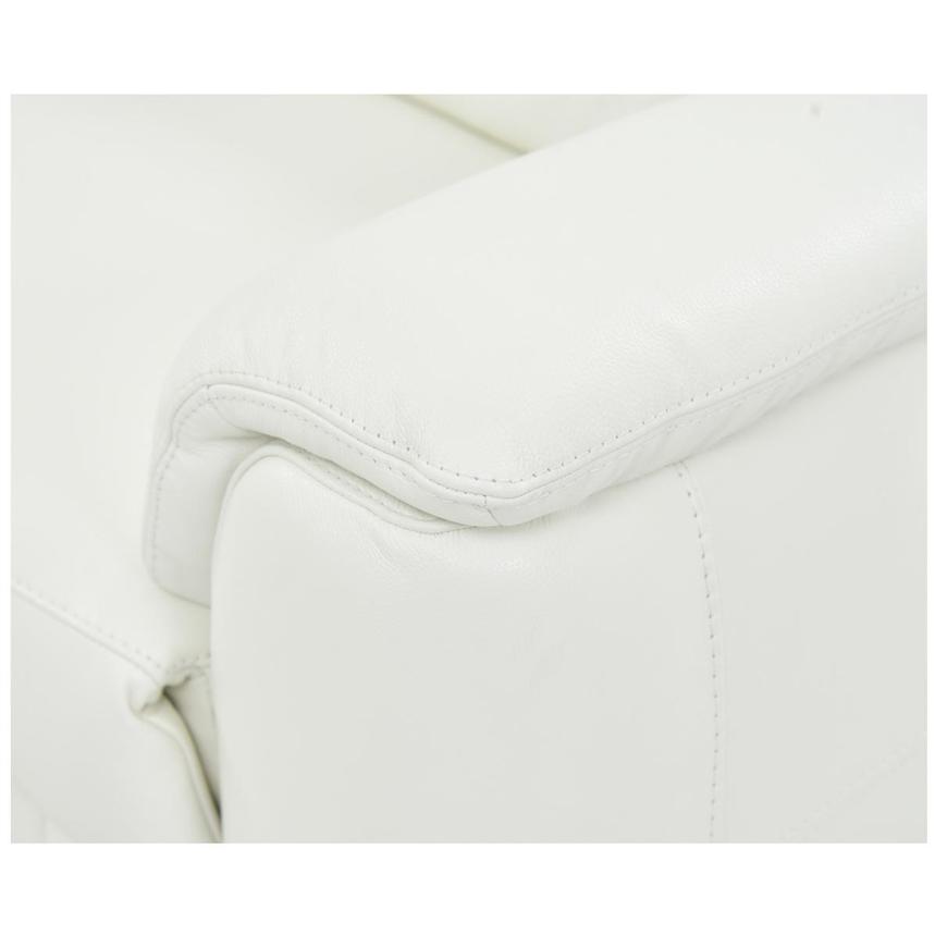 Anabel White Leather Power Reclining Sectional with 5PCS/3PWR  alternate image, 5 of 9 images.