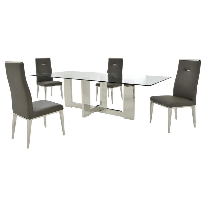 Opus/Hyde I Dark Gray 5-Piece Dining Set  main image, 1 of 12 images.