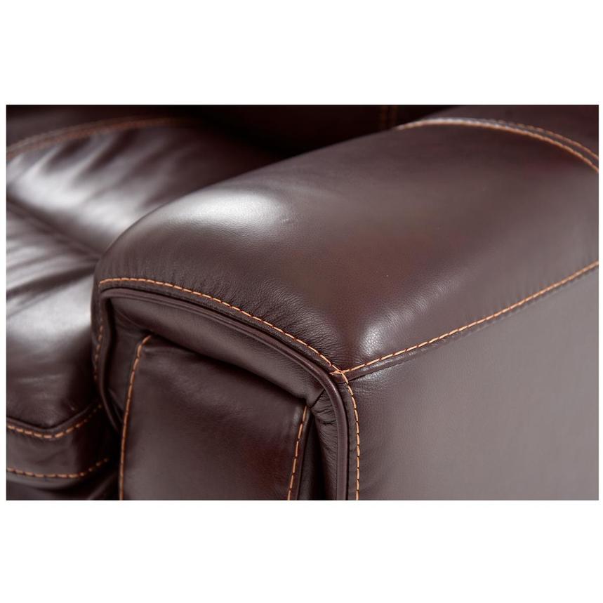 Napa Burgundy Leather Power Reclining Sectional with 5PCS/3PWR  alternate image, 5 of 8 images.