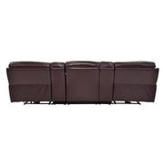 Napa Burgundy Home Theater Leather Seating with 5PCS/2PWR  alternate image, 5 of 10 images.