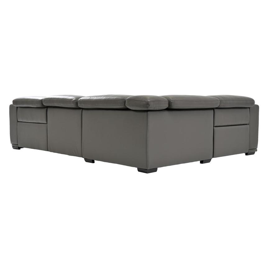 Davis 2.0 Dark Gray Leather Power Reclining Sectional with 4PCS/2PWR  alternate image, 5 of 8 images.