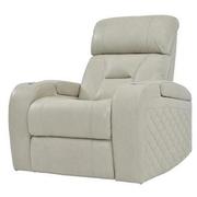 Gio Cream Leather Power Recliner  alternate image, 2 of 12 images.