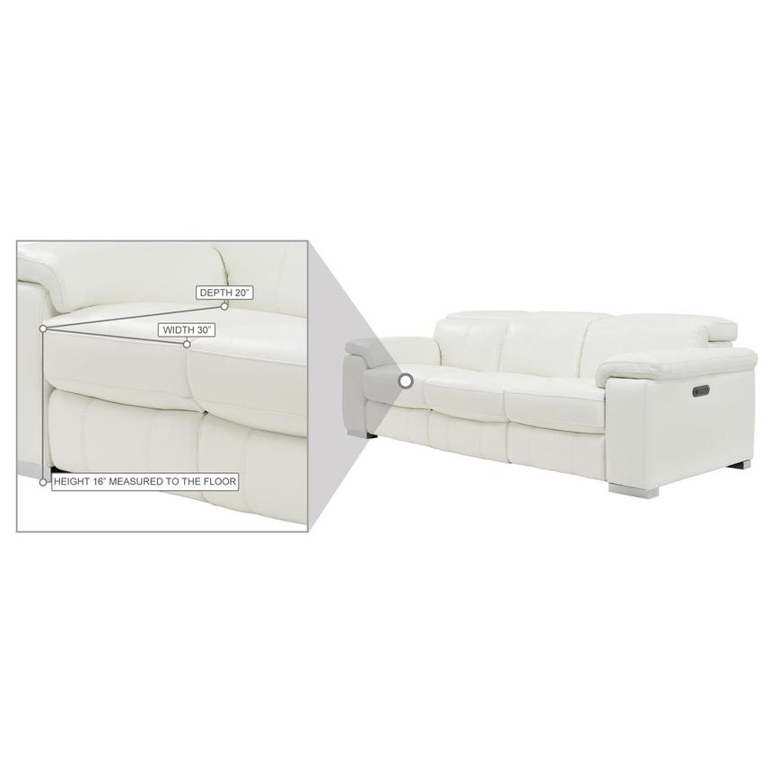 Charlie White Leather Power Reclining Sofa  alternate image, 10 of 10 images.