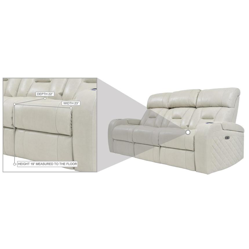 Gio Cream Leather Power Reclining Sofa  alternate image, 13 of 14 images.