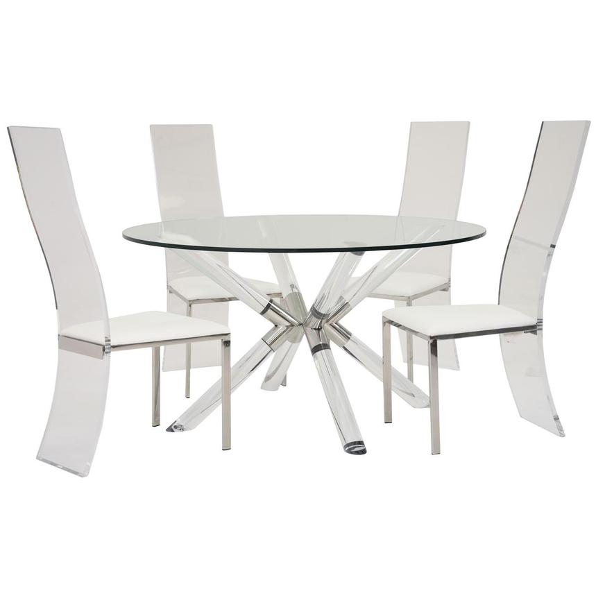 Ace/Layra Round 5-Piece Dining Set  main image, 1 of 9 images.