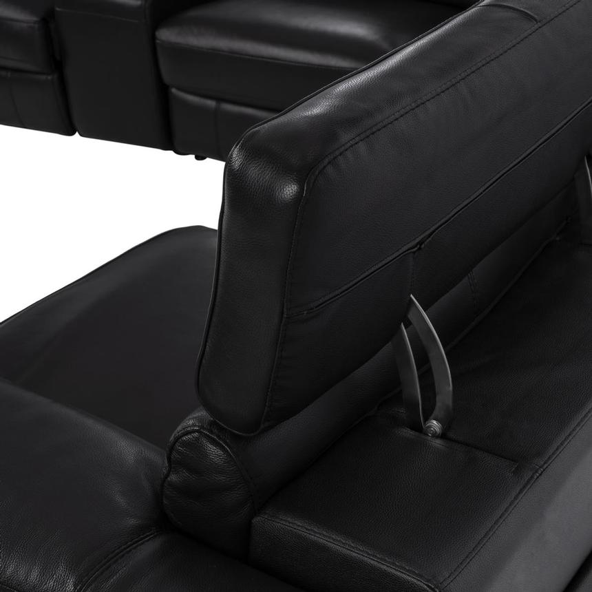Charlie Black Leather Power Reclining Sectional with 5PCS/3PWR alternate image, 9 of 12 images.