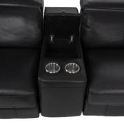 Charlie Black Leather Power Reclining Sectional with 6PCS/3PWR  alternate image, 5 of 12 images.
