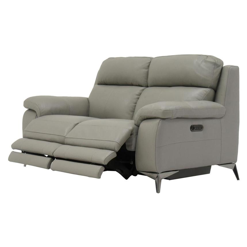 Barry Gray Leather Power Reclining Loveseat  alternate image, 5 of 10 images.