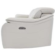 Austin Light Gray Leather Power Recliner  alternate image, 4 of 9 images.
