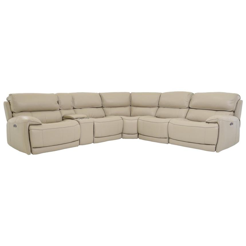Cody Cream Leather Power Reclining Sectional with 6PCS/2PWR  main image, 1 of 8 images.