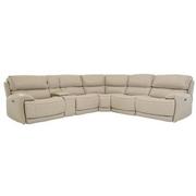 Cody Cream Leather Power Reclining Sectional with 6PCS/2PWR  main image, 1 of 8 images.