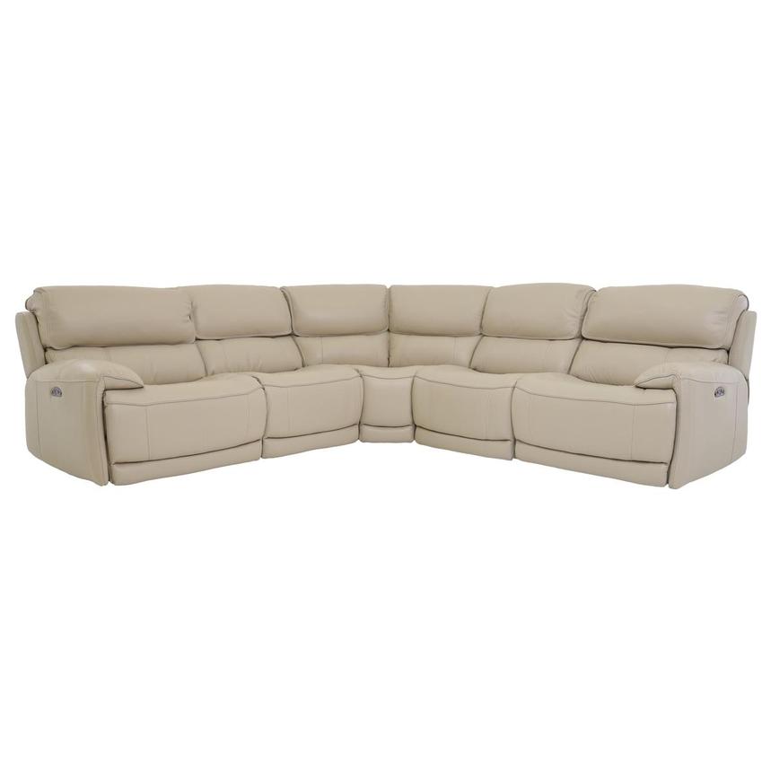 Cody Cream Leather Power Reclining Sectional with 5PCS/3PWR  main image, 1 of 7 images.