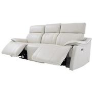 Austin Light Gray Leather Power Reclining Sofa  alternate image, 4 of 9 images.