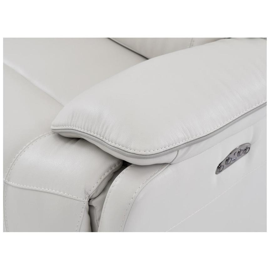 Austin Light Gray Leather Power Recliner alternate image, 6 of 9 images.