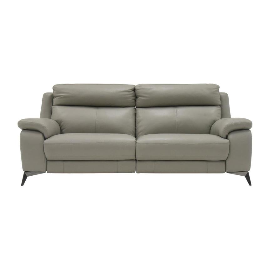Barry Gray Leather Power Reclining Sofa  main image, 1 of 10 images.