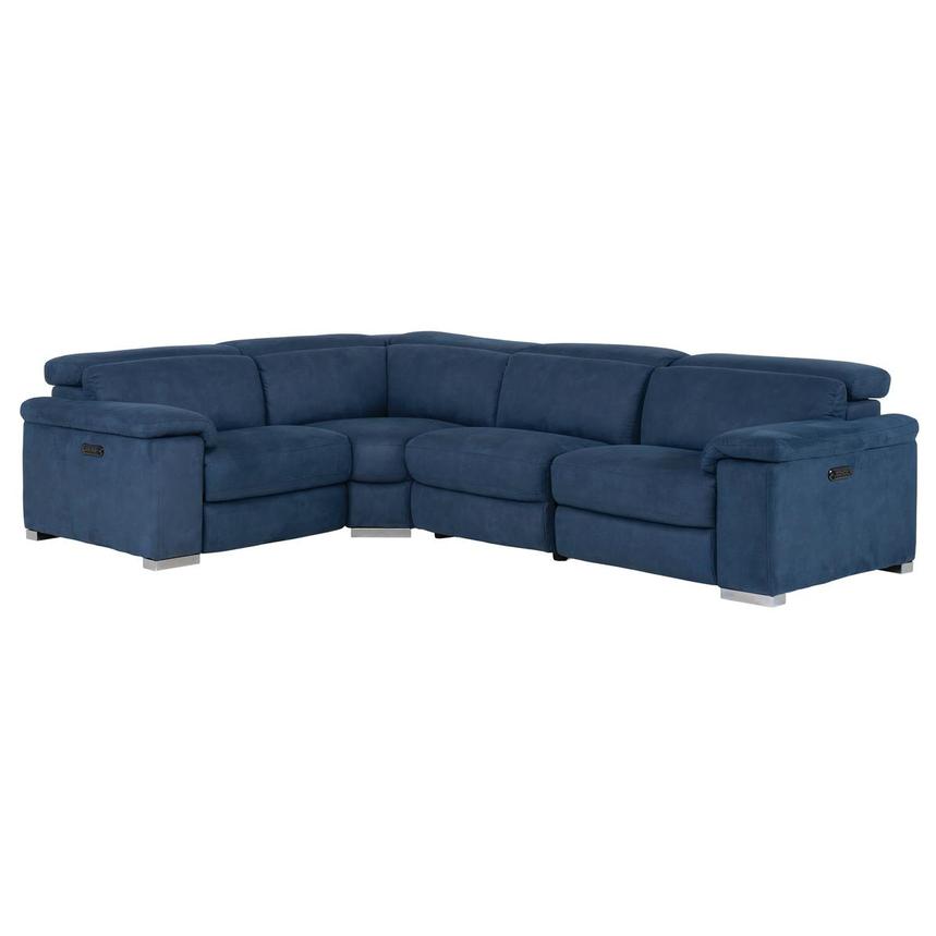 Karly Blue Power Reclining Sectional with 4PCS/2PWR  main image, 1 of 7 images.
