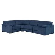 Karly Blue Power Reclining Sectional with 4PCS/2PWR  main image, 1 of 7 images.