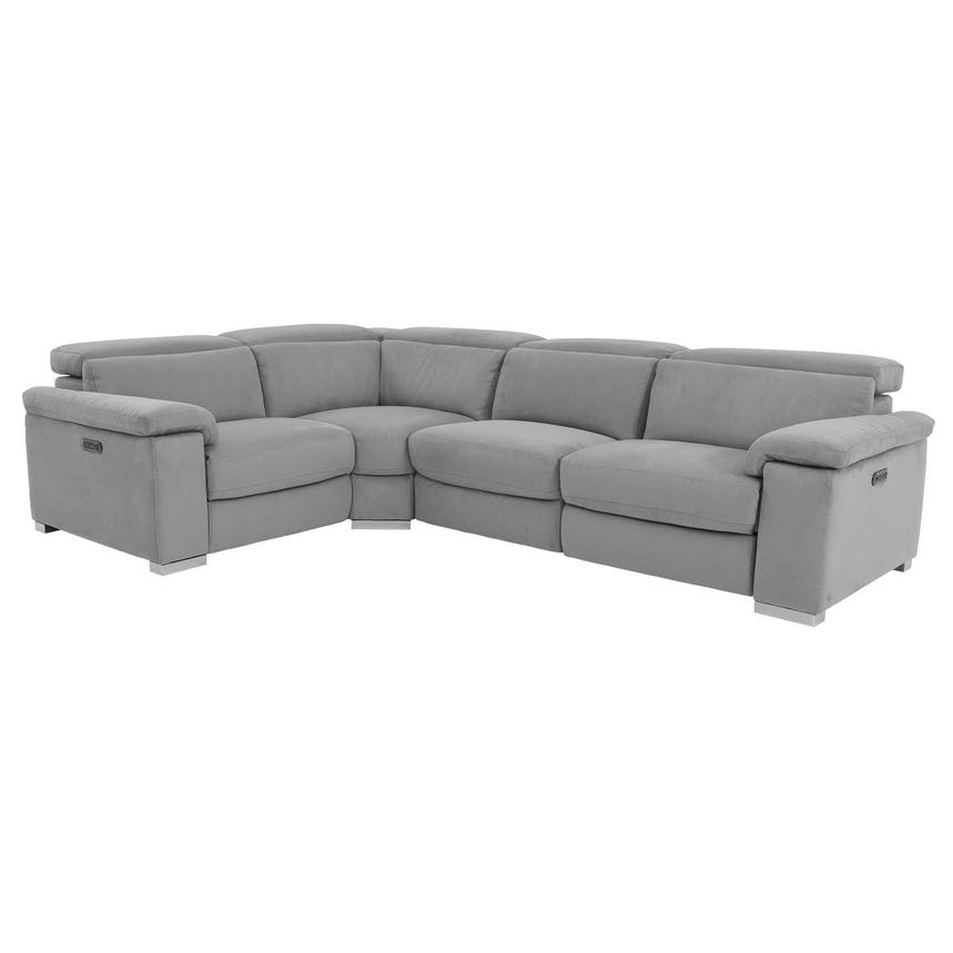 Karly Light Gray Power Reclining Sectional with 4PCS/2PWR  main image, 1 of 7 images.