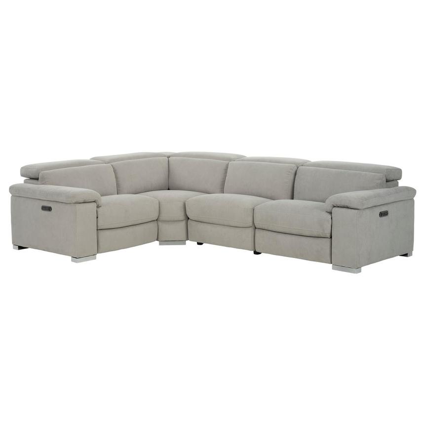Karly Light Gray Power Reclining Sectional with 4PCS/2PWR  main image, 1 of 6 images.