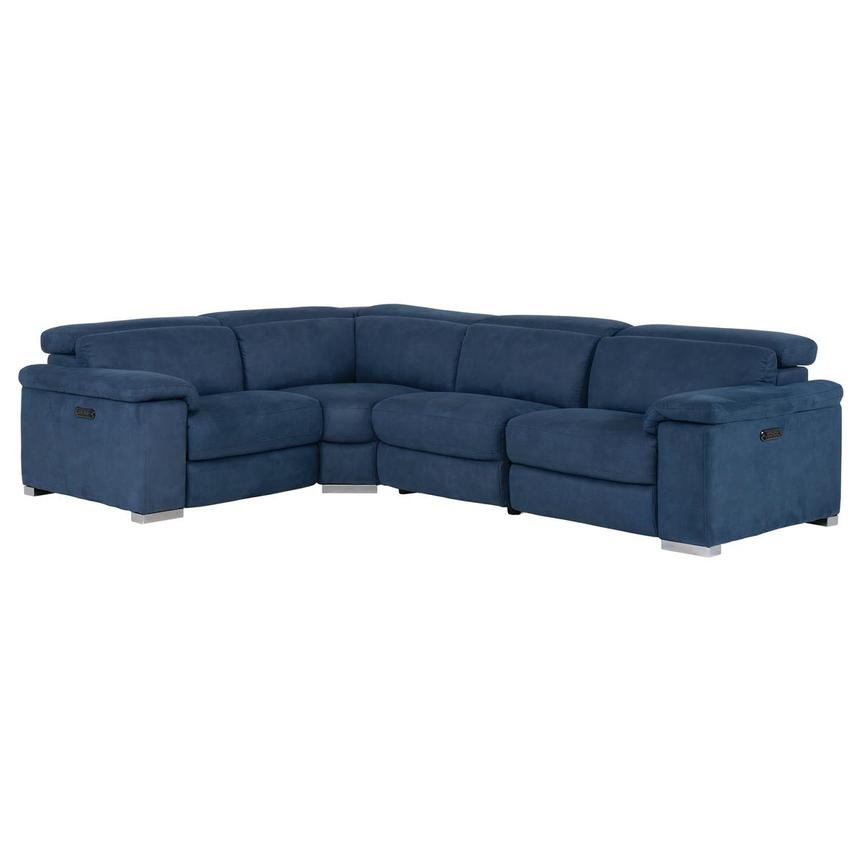 Karly Blue Power Reclining Sectional with 4PCS/2PWR main image, 1 of 7 images.