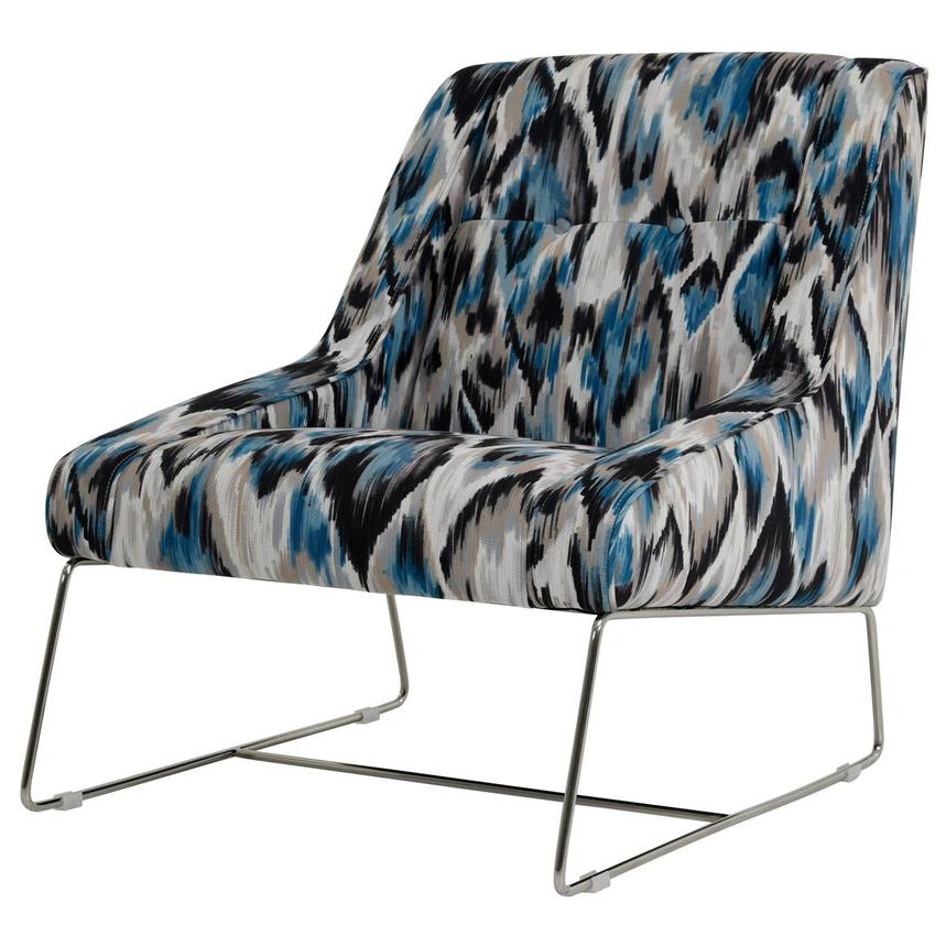 Tutti Frutti Blue Accent Chair w/2 Pillows  alternate image, 3 of 10 images.