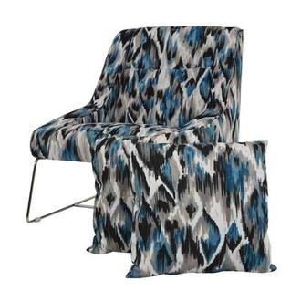 Tutti Frutti Blue Accent Chair w/2 Pillows