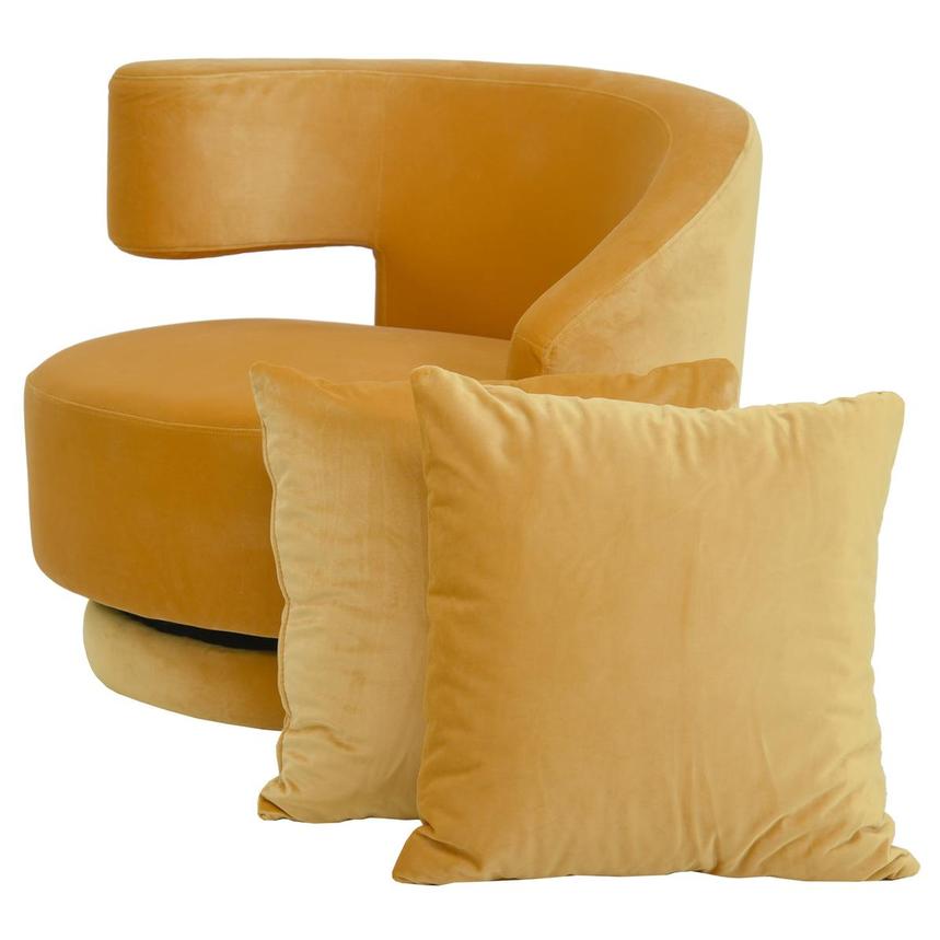 Okru Yellow Accent Chair w/2 Pillows  main image, 1 of 11 images.