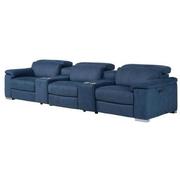 Karly Blue Home Theater Seating with 5PCS/2PWR  alternate image, 3 of 9 images.