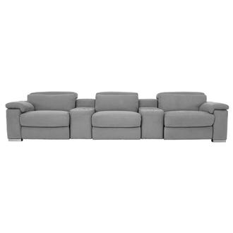 Karly Light Gray Home Theater Seating with 5PCS/2PWR