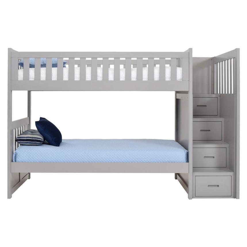 Balto Gray Twin Bunk Bed w/Storage  main image, 1 of 7 images.