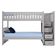 Balto Gray Twin Over Twin Bunk Bed w/Storage  alternate image, 3 of 7 images.