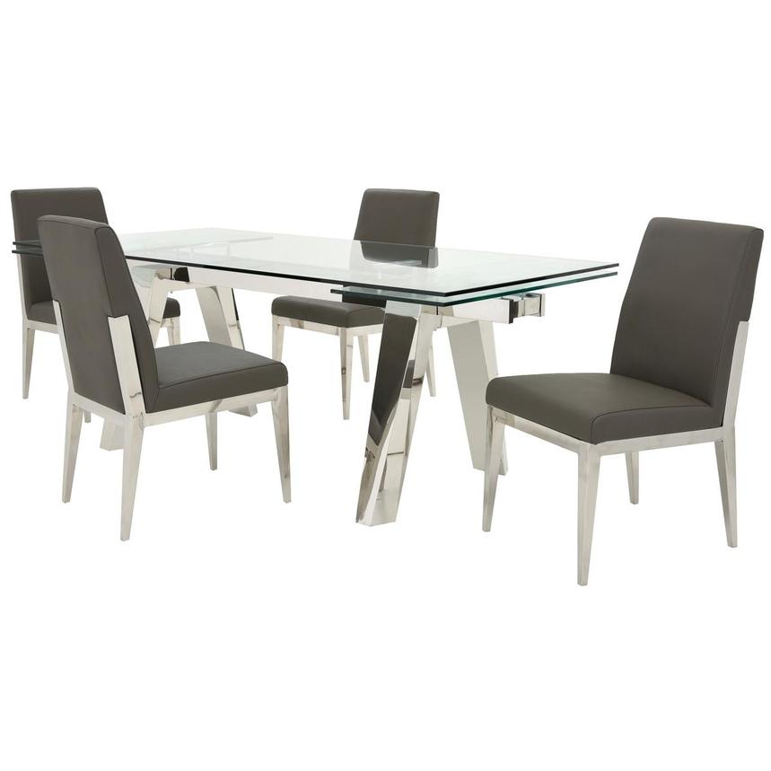 Madox/Met Gray 5-Piece Dining Set  main image, 1 of 13 images.