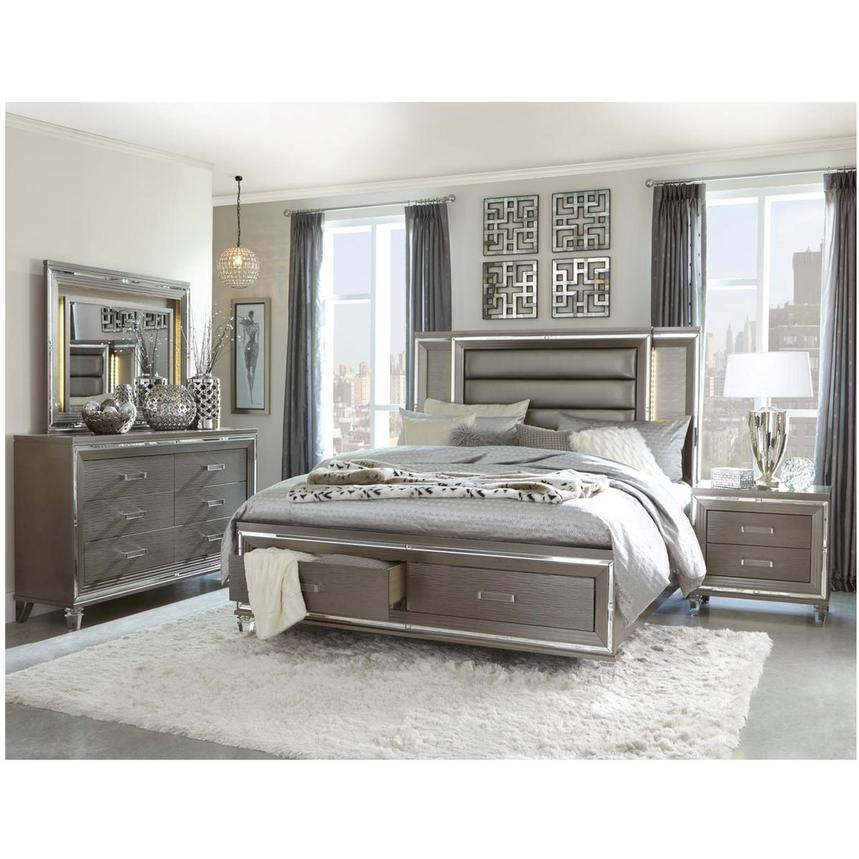 Stephanie Gray 4 Piece Queen Bedroom Set | El Dorado Furniture