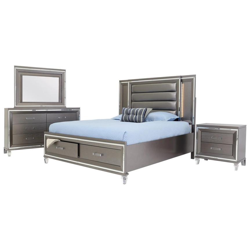 Stephanie Gray 4-Piece King Bedroom Set  main image, 1 of 6 images.